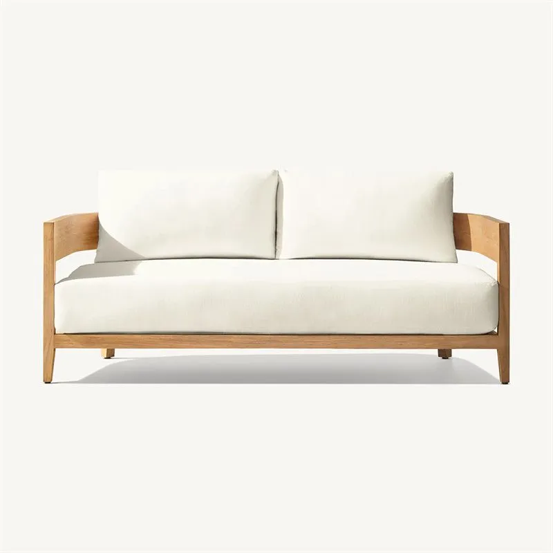 teak wood 2 seater sofa