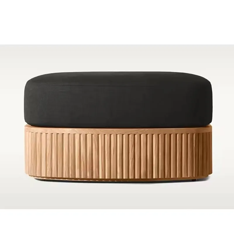 Byron teak Ottoman 2