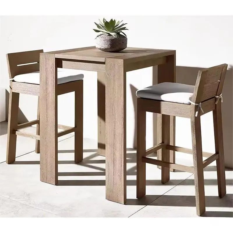 Marbella Teak bar table and stool