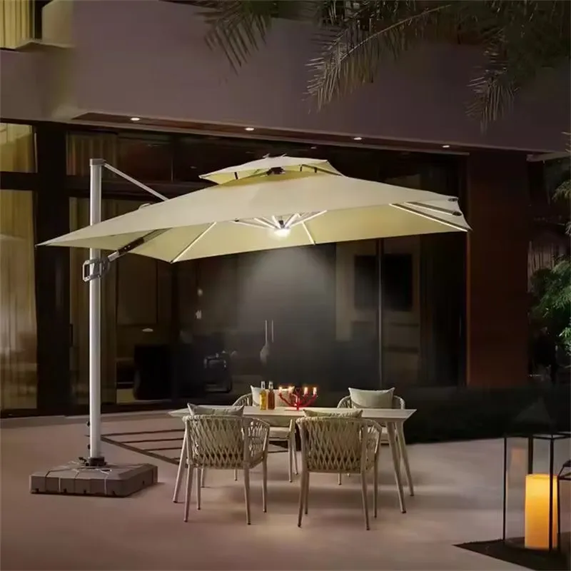 patio Roman Umbrella with light 1