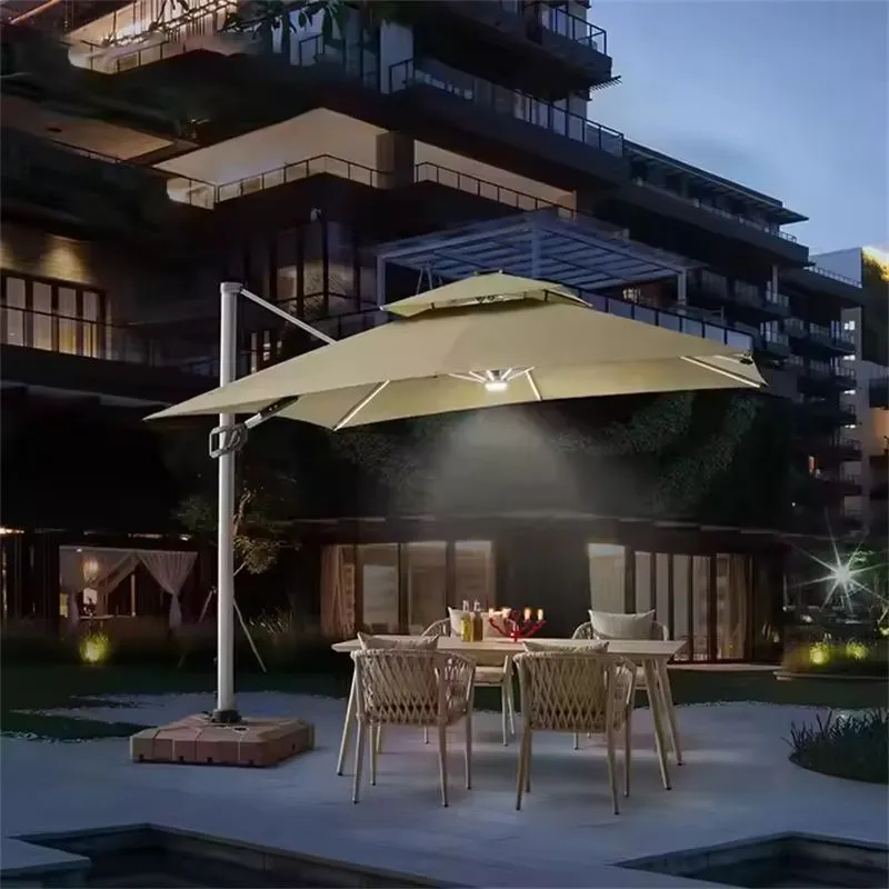 patio Roman Umbrella with light 3