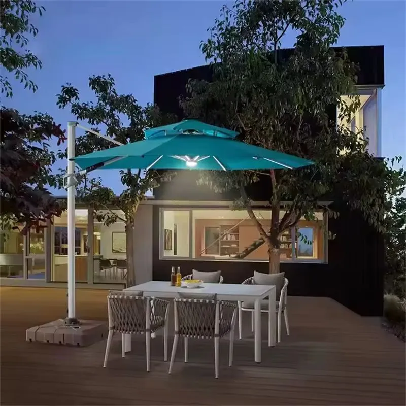 patio Roman Umbrella with light 4