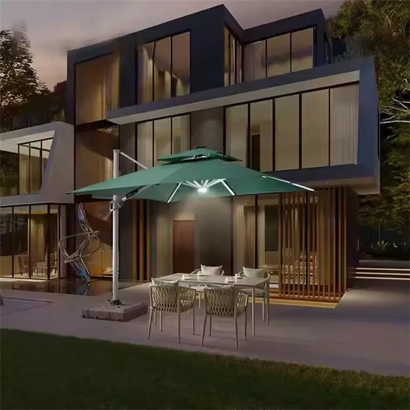 patio Roman Umbrella with light 5