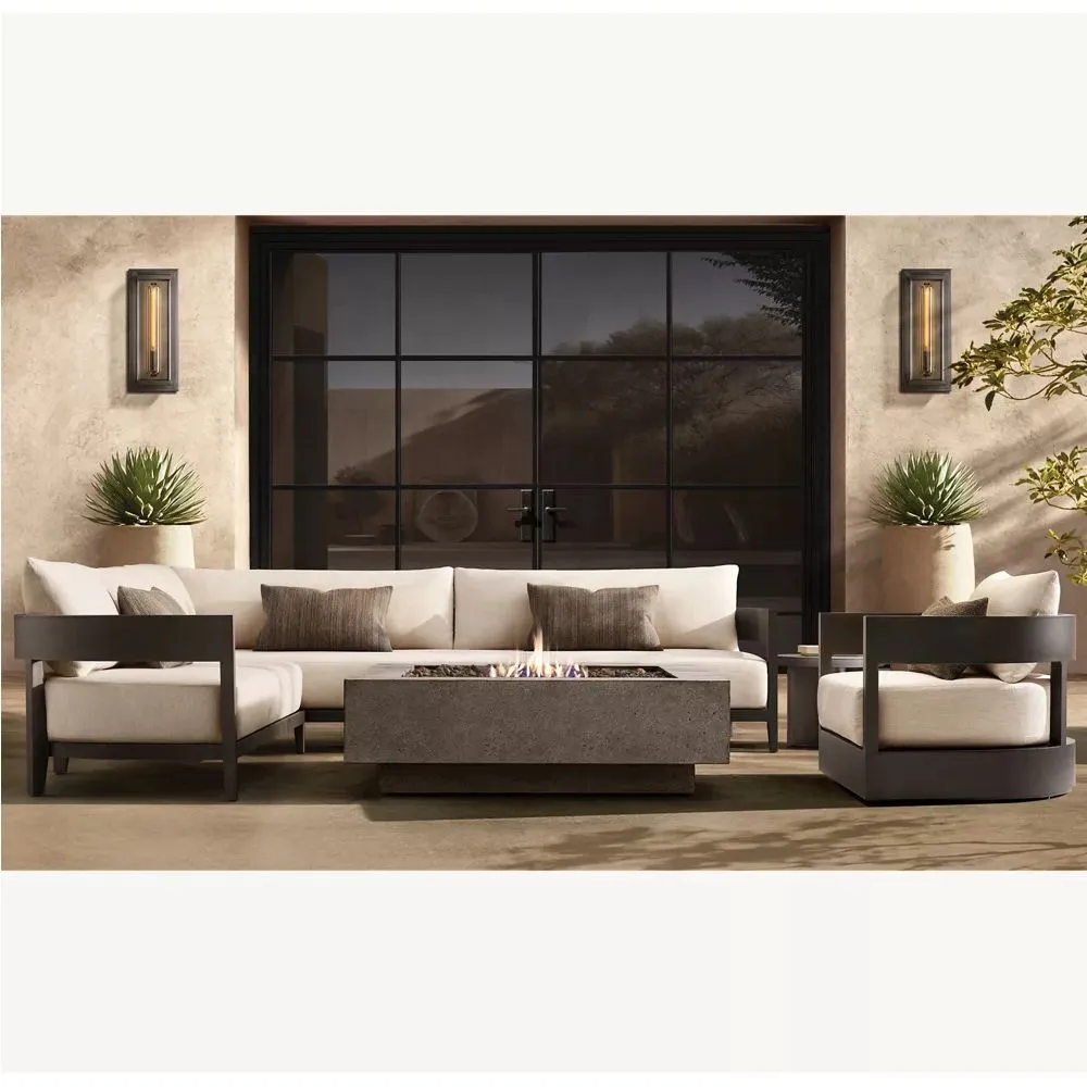 1Balmain Aluminum Round Side Table (2)