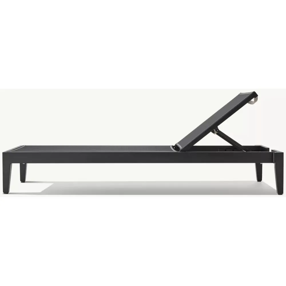 Balmain Aluminum & Mesh Stacking Adjustable Chaise (1)