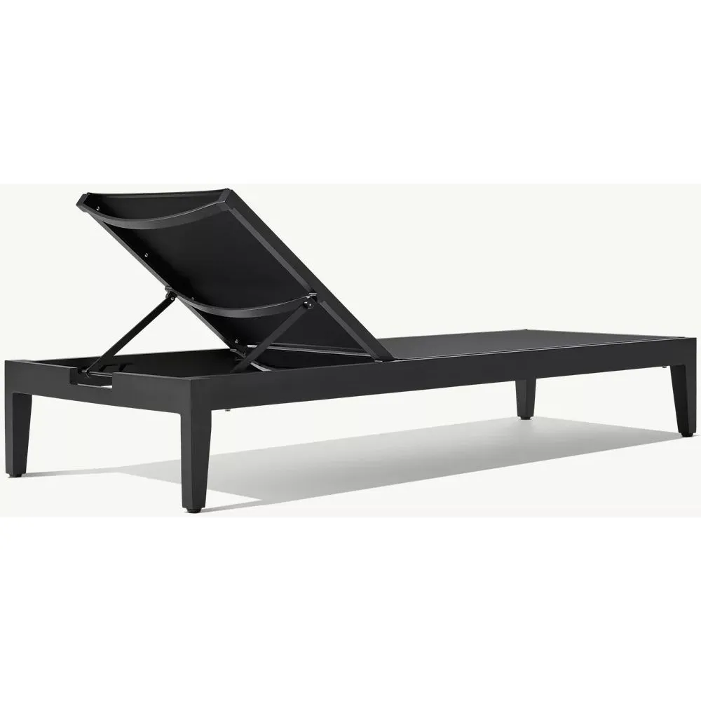 Balmain Aluminum & Mesh Stacking Adjustable Chaise (3)