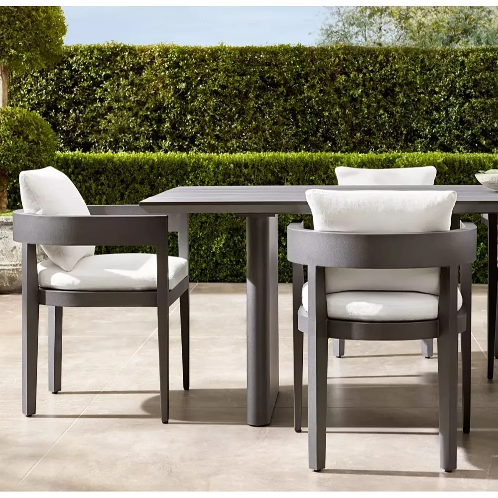 Balmain Aluminum Rectangular Dining Table (1)
