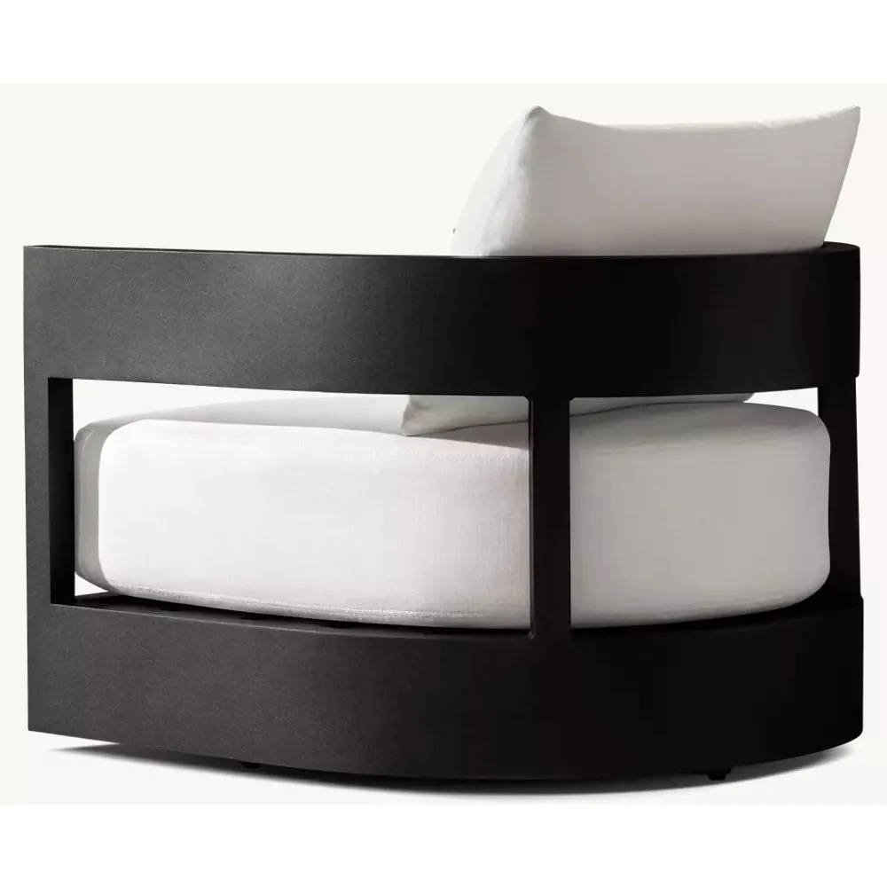 Balmain Aluminum Swivel Lounge Chair (1)