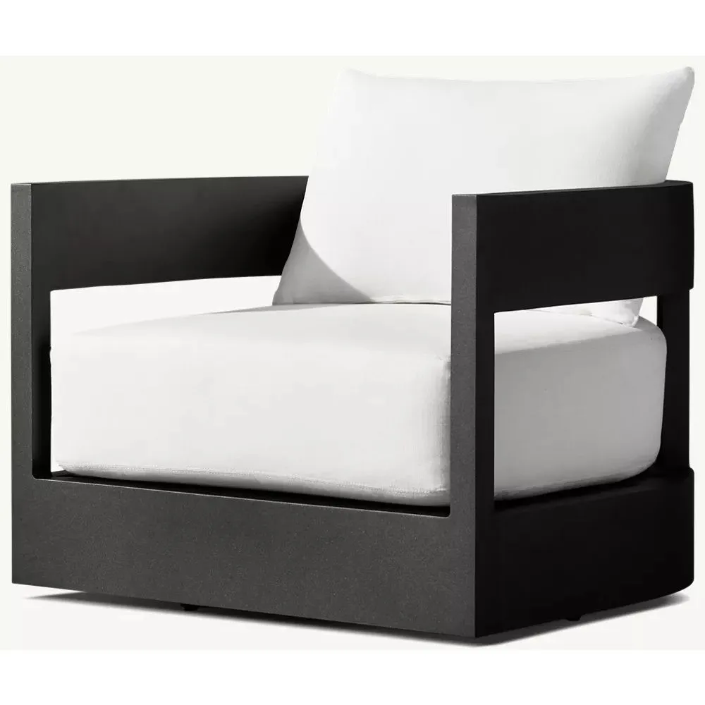 Balmain Aluminum Swivel Lounge Chair (2)