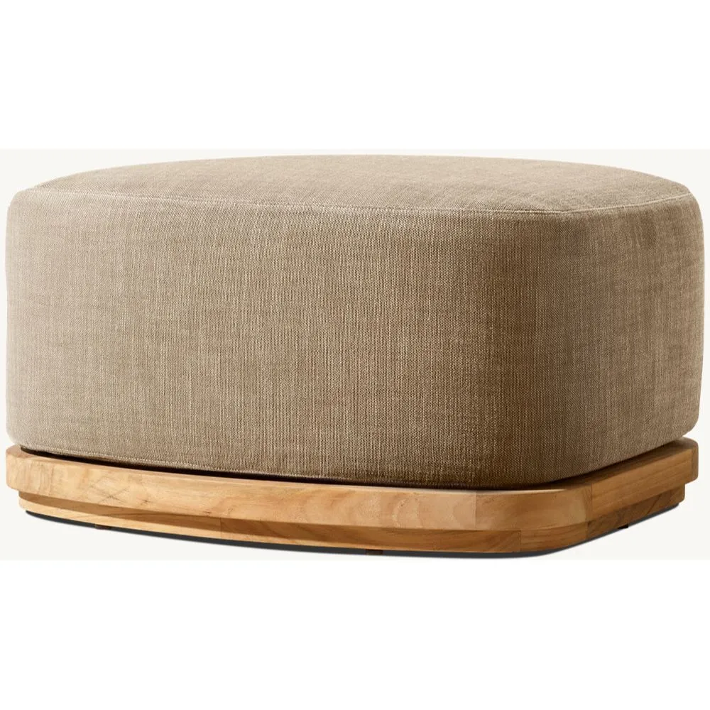 Bronte Teak Ottoman (2)