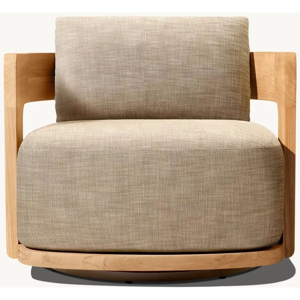 Bronte Teak Swivel Lounge Chair (2)