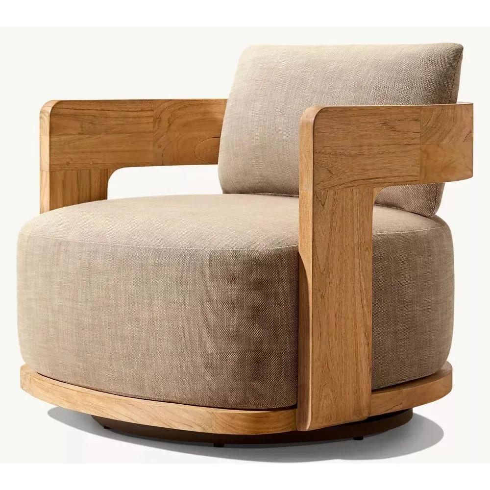 Bronte Teak Swivel Lounge Chair (4)