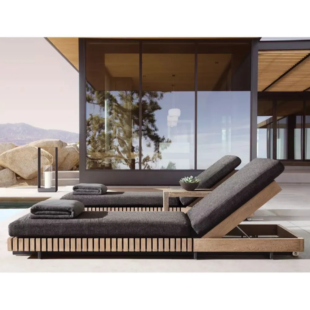 Caicos Teak Adjustable Chaise (1)