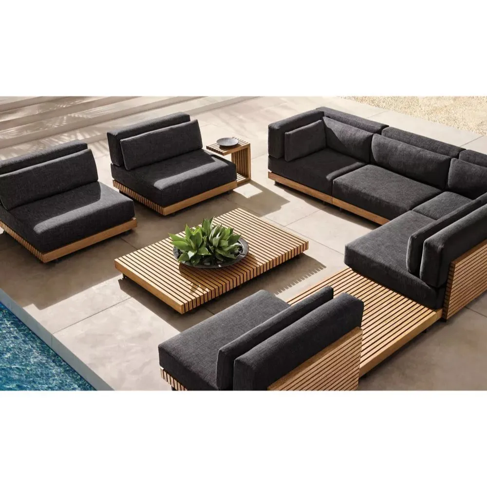 Caicos Teak Modular Armless lounge chair (1)