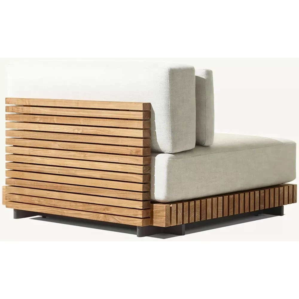 Caicos Teak Modular Armless lounge chair (4)