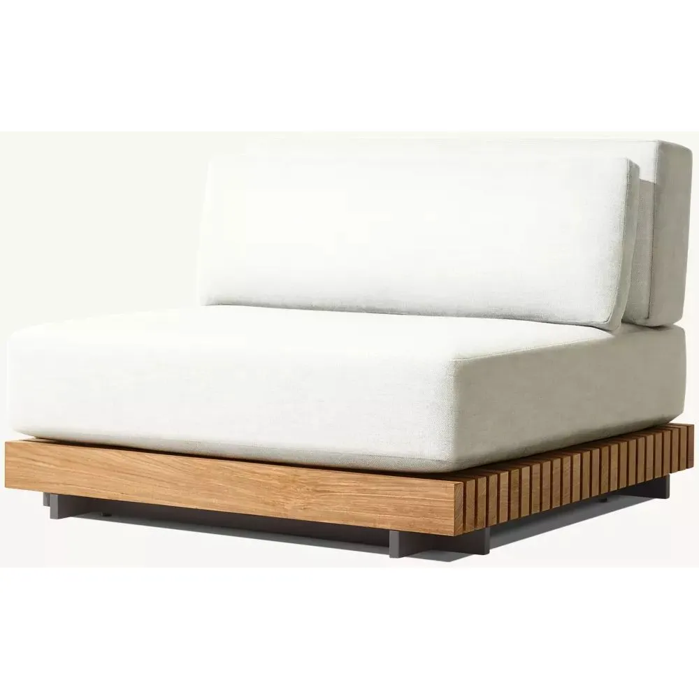 Caicos Teak Modular Armless lounge chair (5)