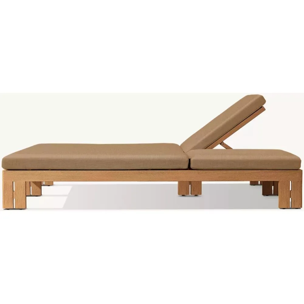 Matira Teak Adjustable Double Chaise (3)