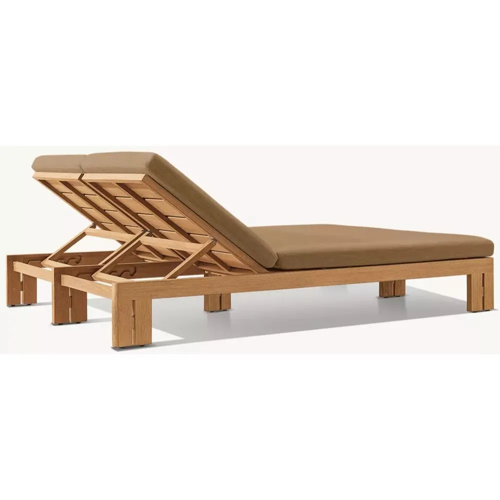 Matira Teak Adjustable Double Chaise (4)