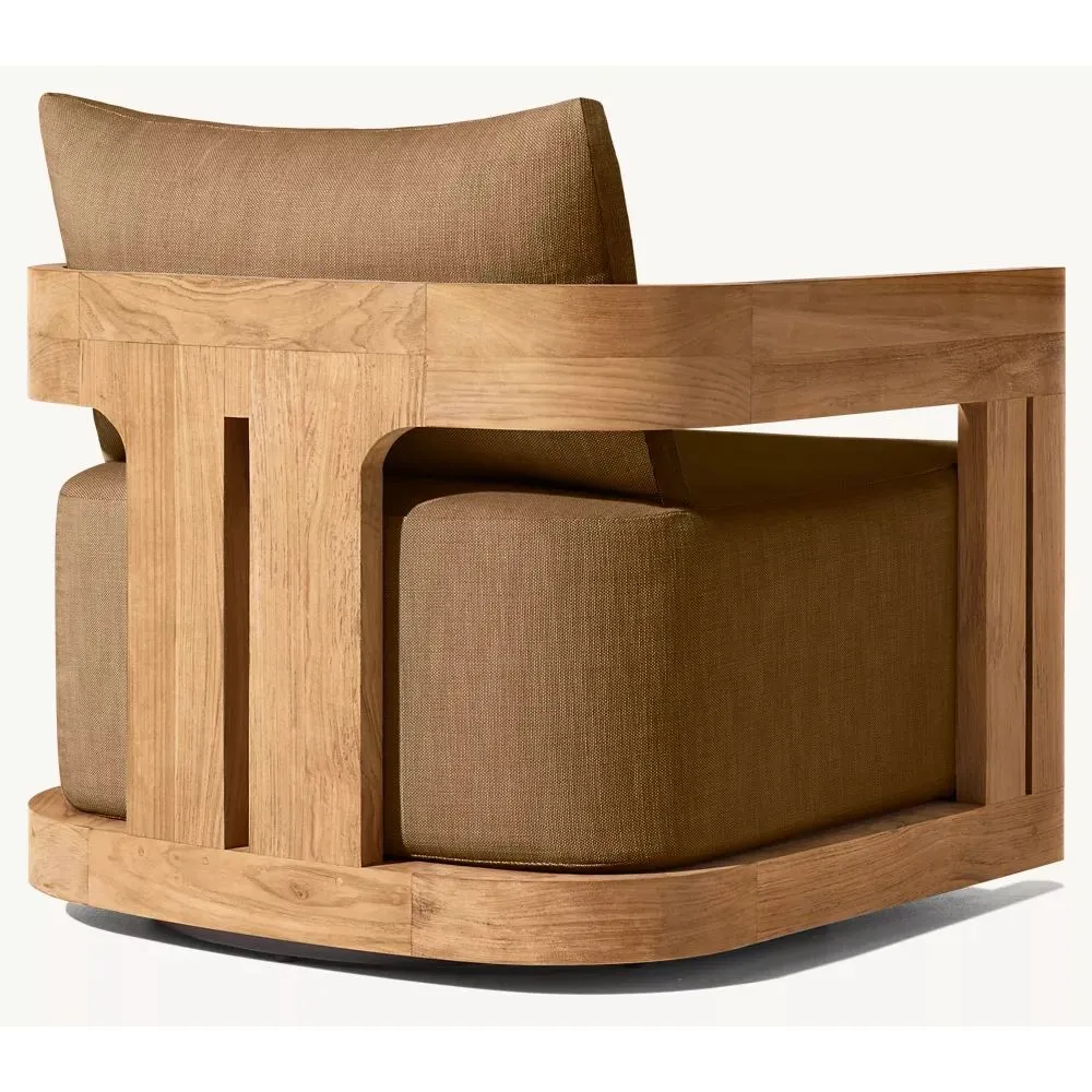 Matira Teak Swivel Lounge Chair (2)
