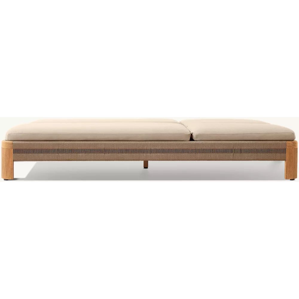 Striata Teak Adjustable Double Chaise (2)