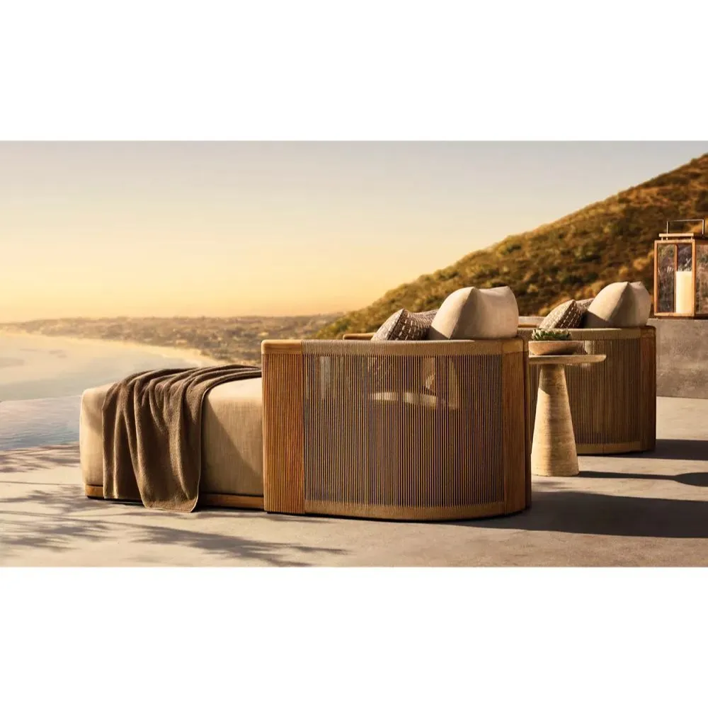 Striata Teak Chaise (1)