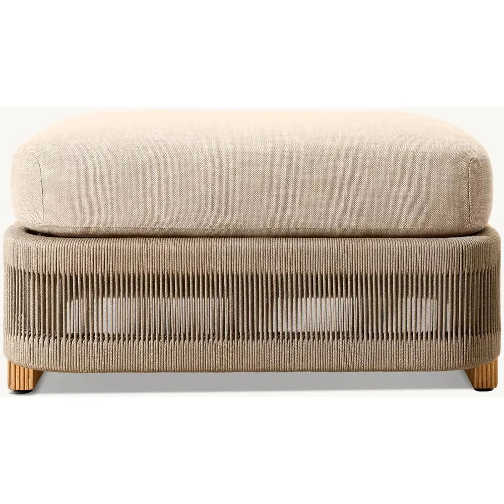 Striata Teak Ottoman (2)