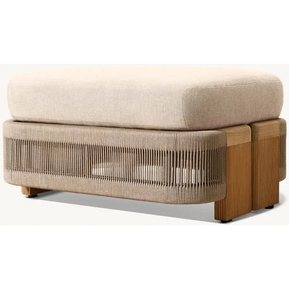 Striata Teak Ottoman (3)