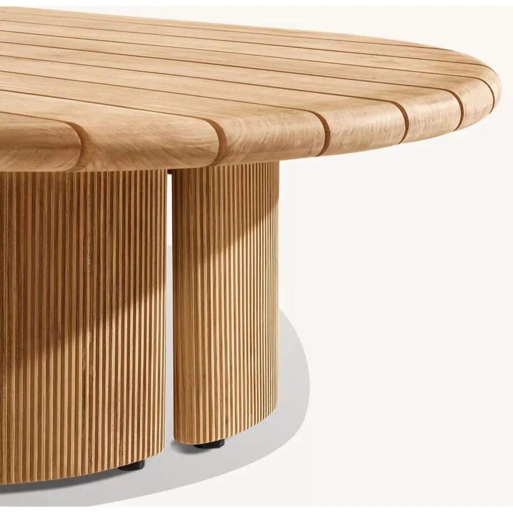 Striata Teak Rectangular Coffee Table (2)