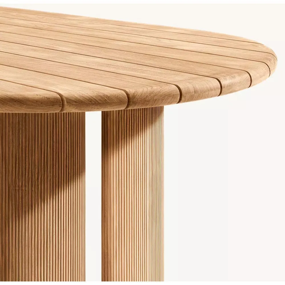 Striata Teak Rectangular Dining Table (2)