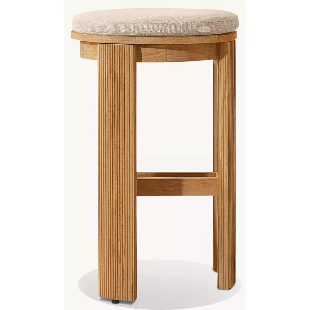 Striata Teak Swivel Bar & Counter Stool (2)