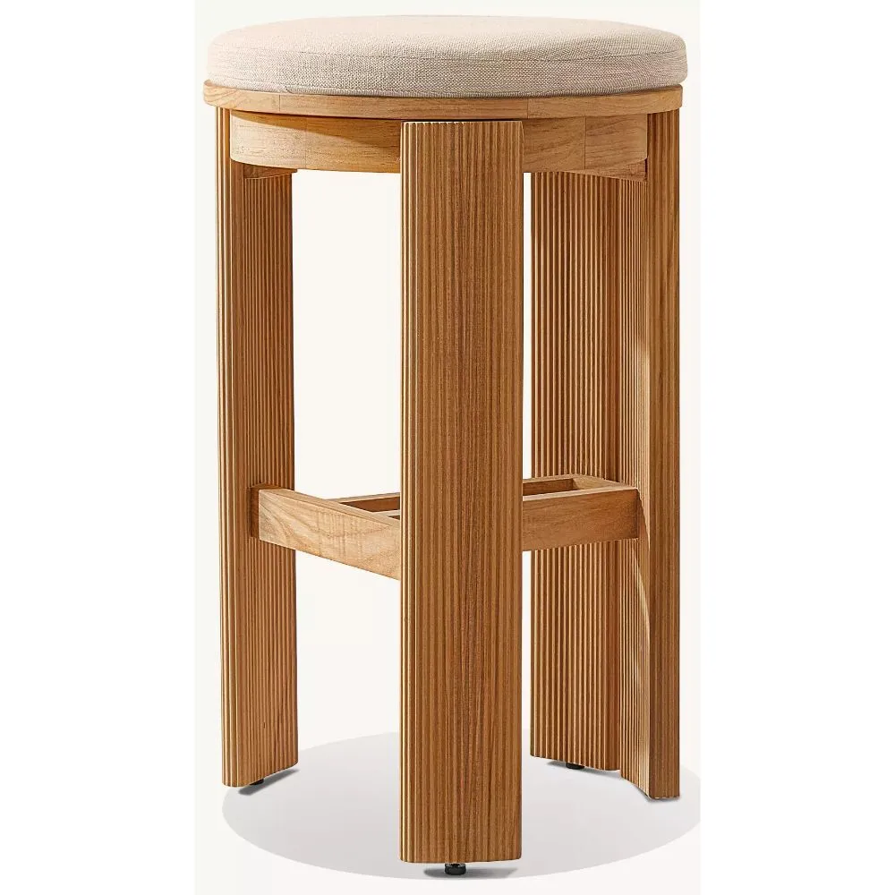 Striata Teak Swivel Bar & Counter Stool (4)