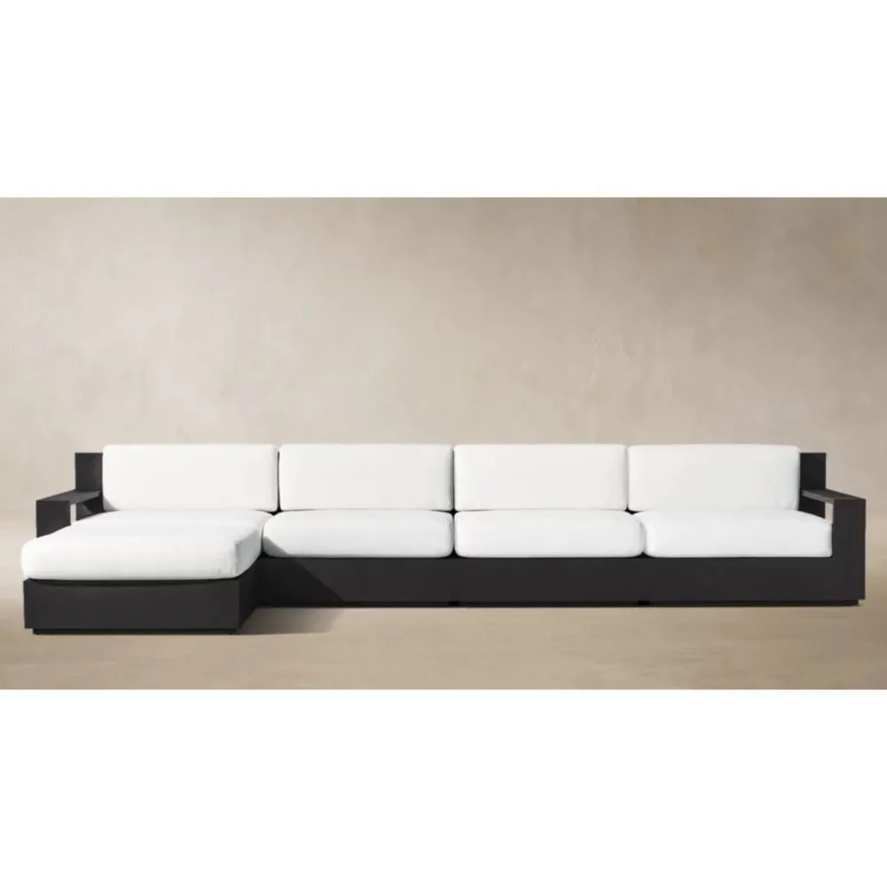 Marbella Aluminum Modular Chaise Sectional (4)