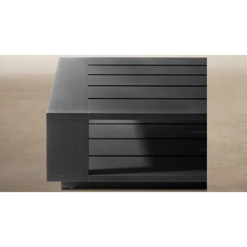 Marbella Aluminum Open Rectangular Coffee Table (4)