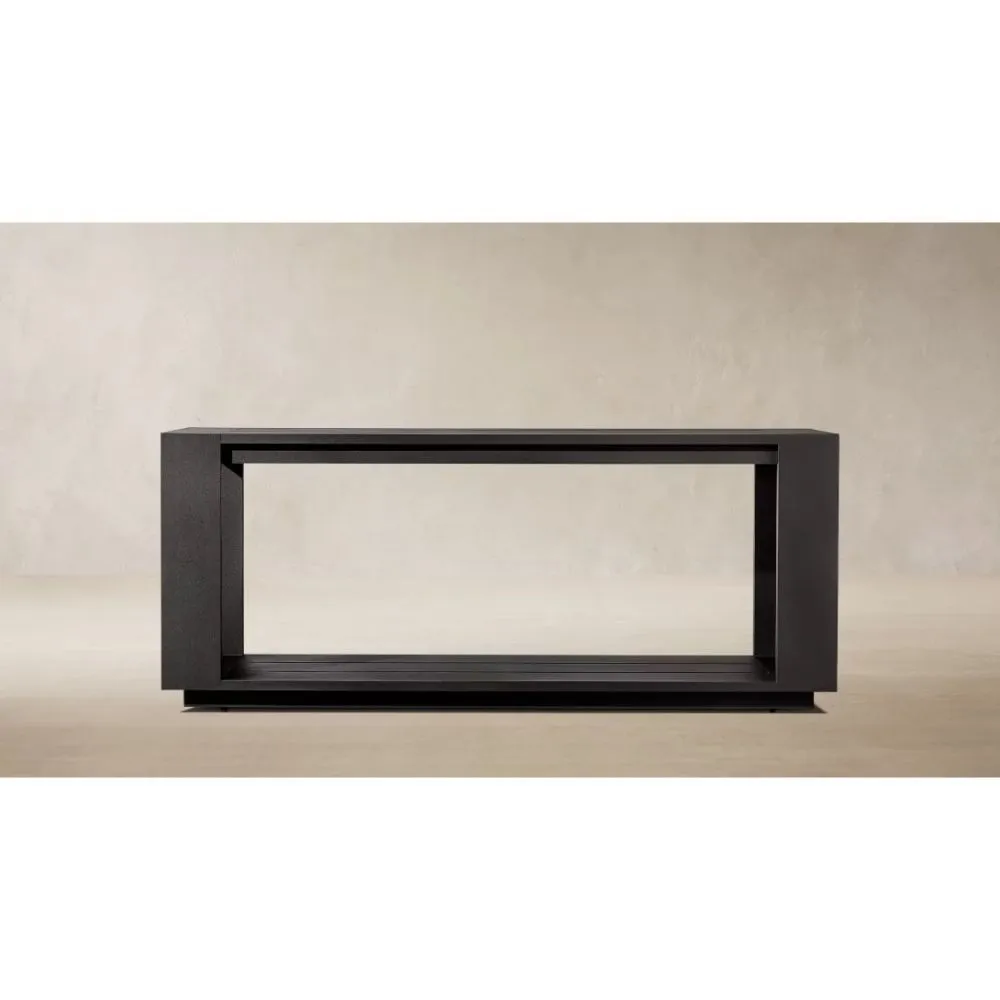Marbella Aluminum Open Rectangular Console Table (1)