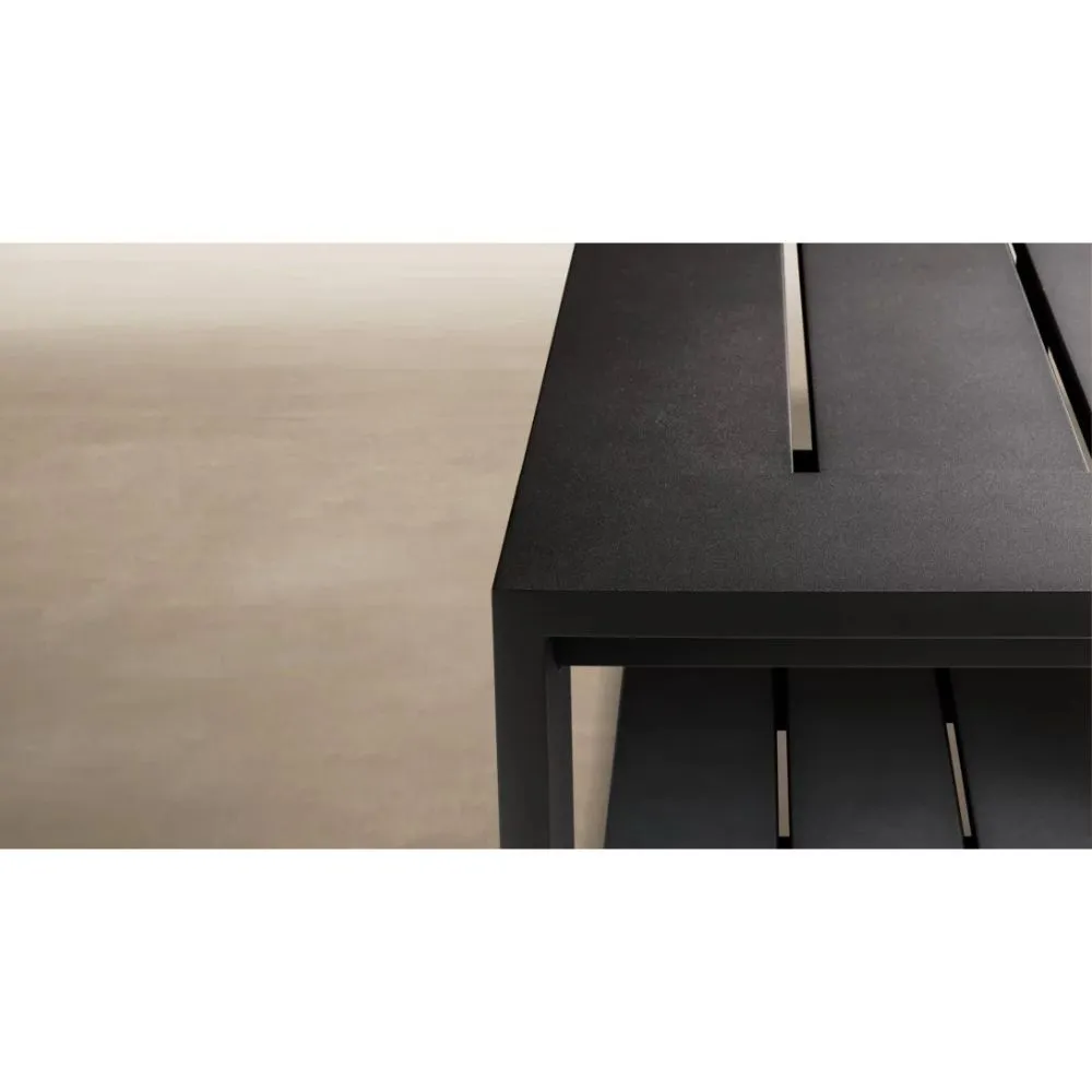 Marbella Aluminum Open Rectangular Console Table (3)