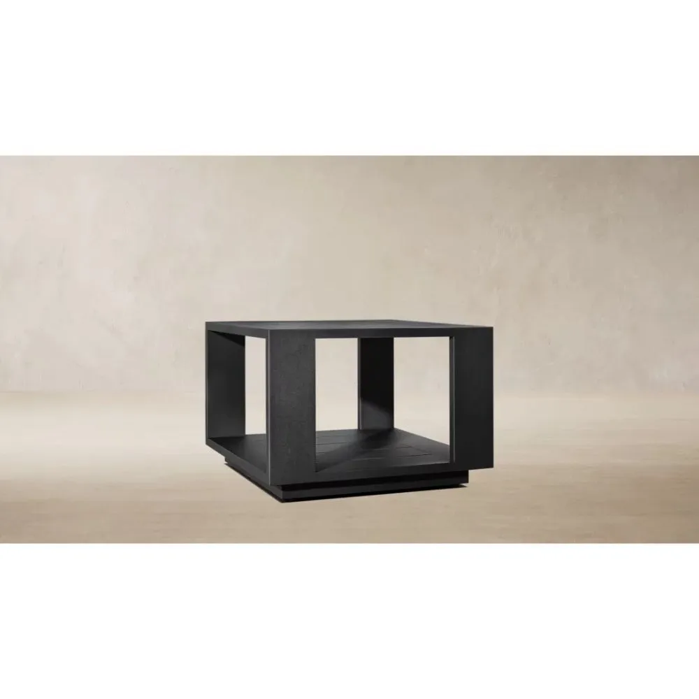 Marbella Aluminum Open Square Side Table (2)