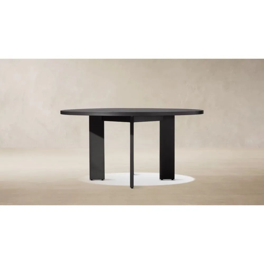 Marbella Aluminum Round Dining Table (2)