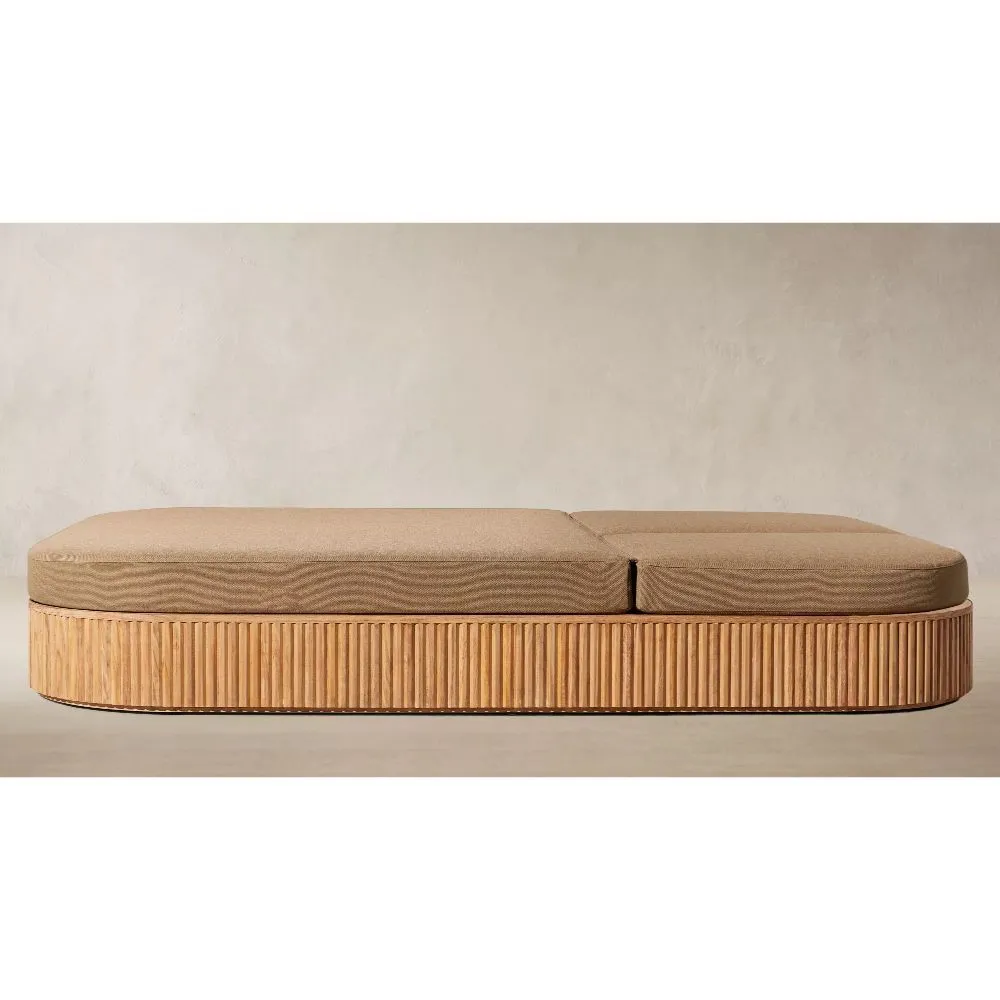 Byron Teak Adjustable Double Chaise (1)