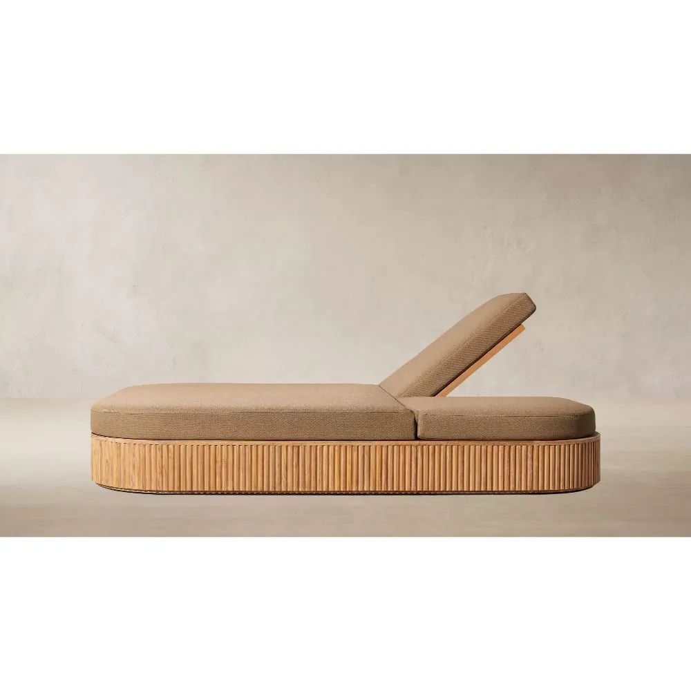 Byron Teak Adjustable Double Chaise (3)