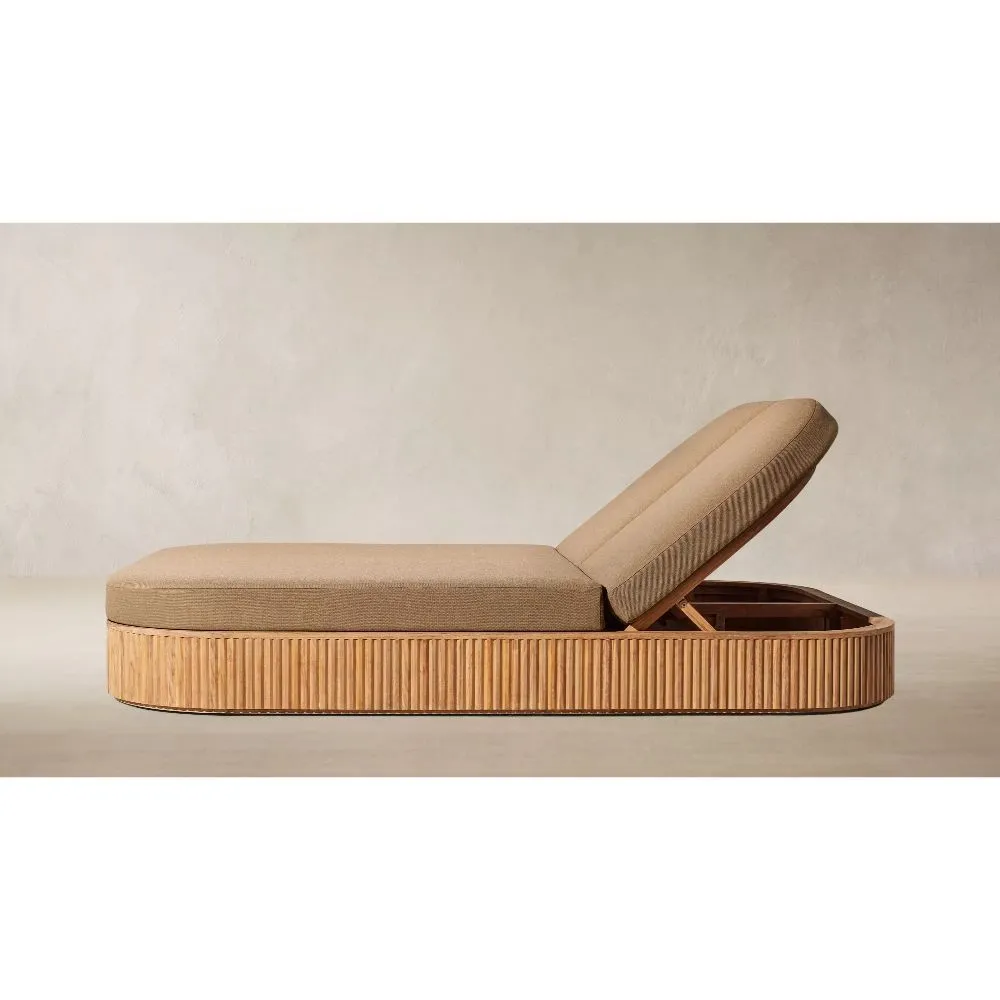 Byron Teak Adjustable Double Chaise (4)
