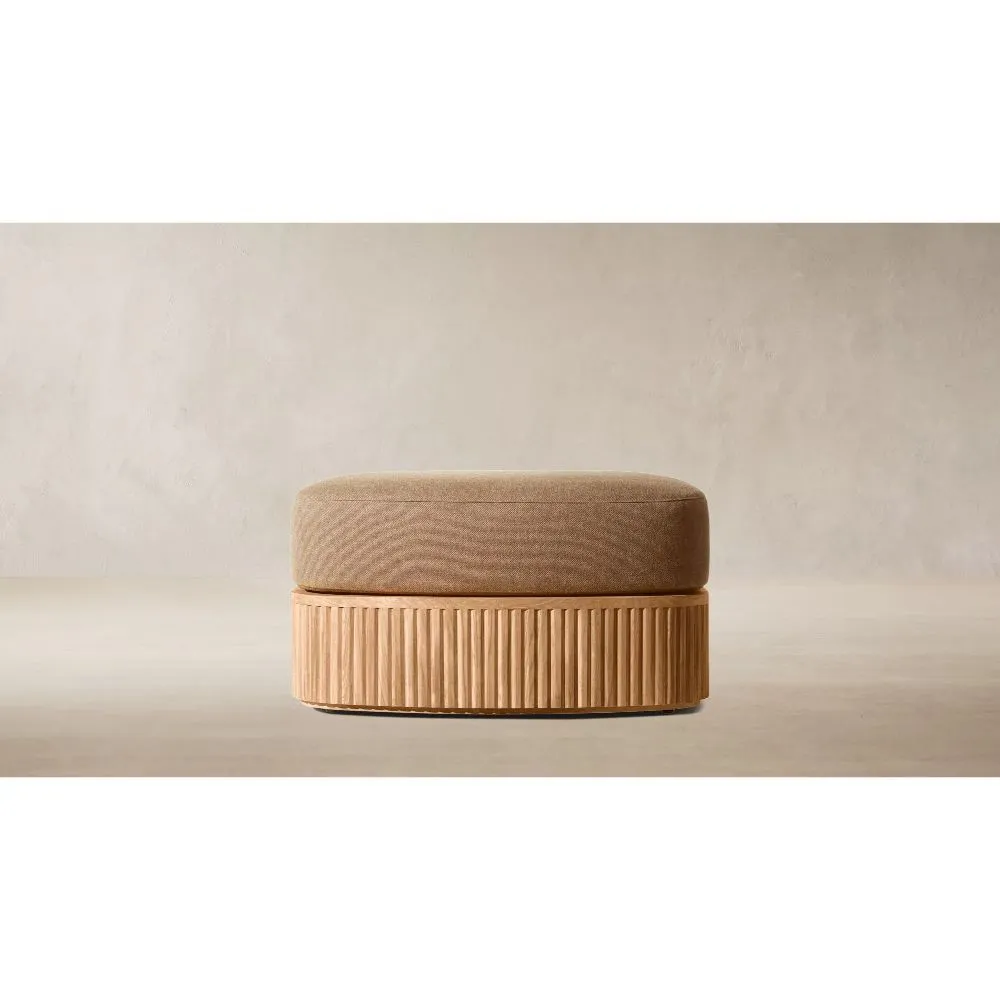 Byron Teak Ottoman (1)