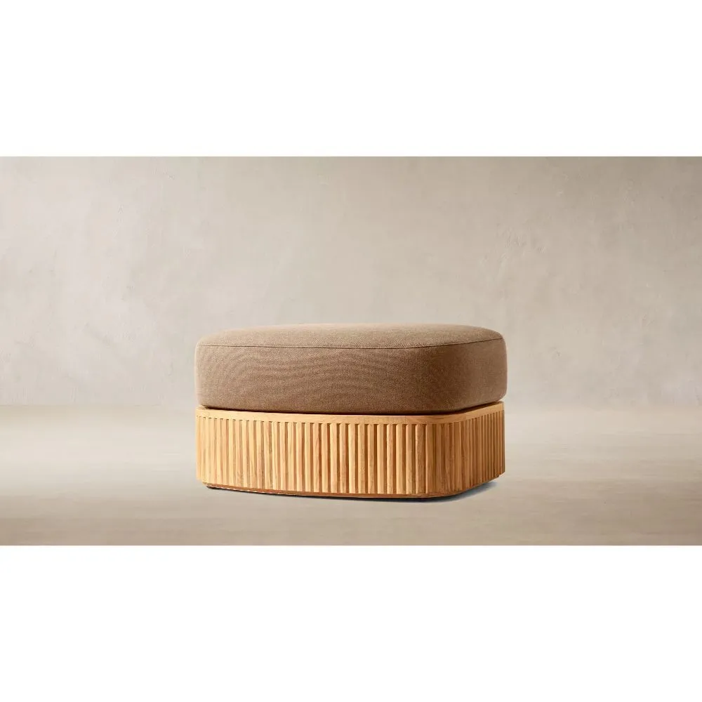 Byron Teak Ottoman (2)