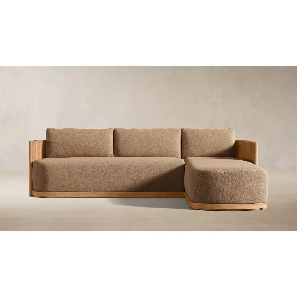 Byron Teak Right-Arm Chaise Sectional