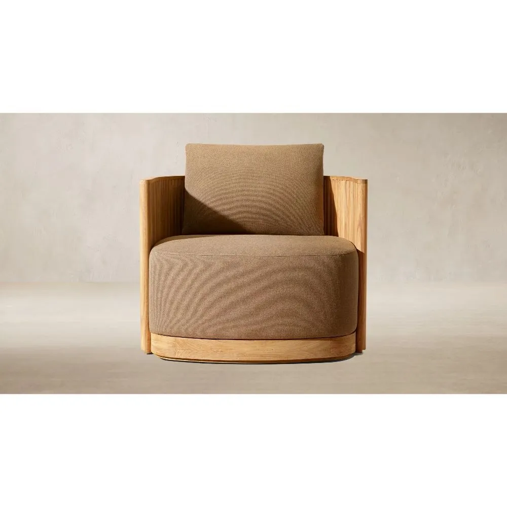 Byron Teak Swivel Lounge Chair (4)