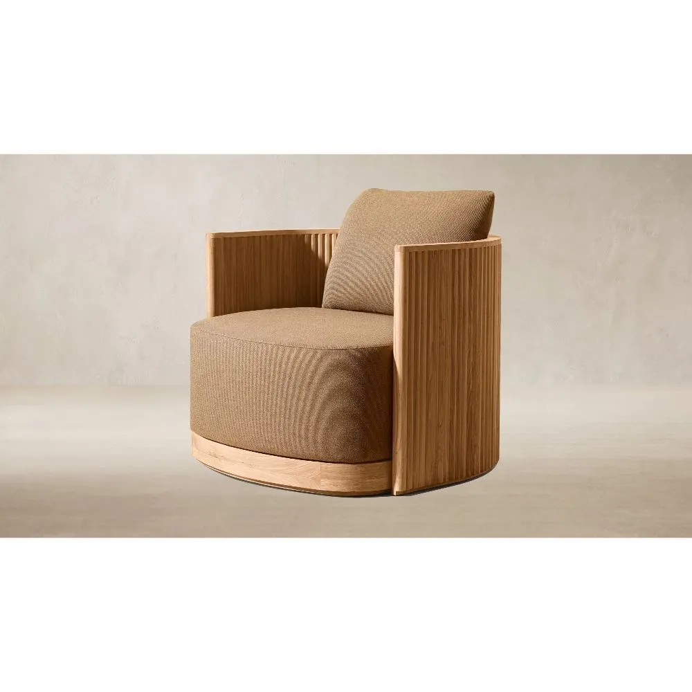 Byron Teak Swivel Lounge Chair (6)