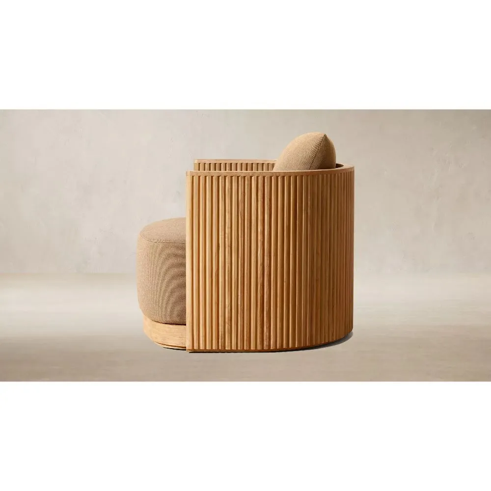 Byron Teak Swivel Lounge Chair (7)