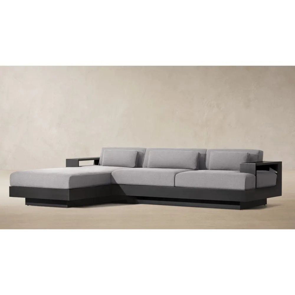 Cape Town Aluminum Left-Arm Chaise Sectional (3)