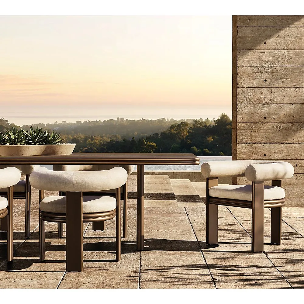 Bondi Aluminum Rectangular Dining Table (1)