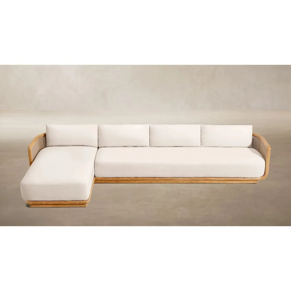 Brera Teak Left-Arm Chaise Sectional (1)