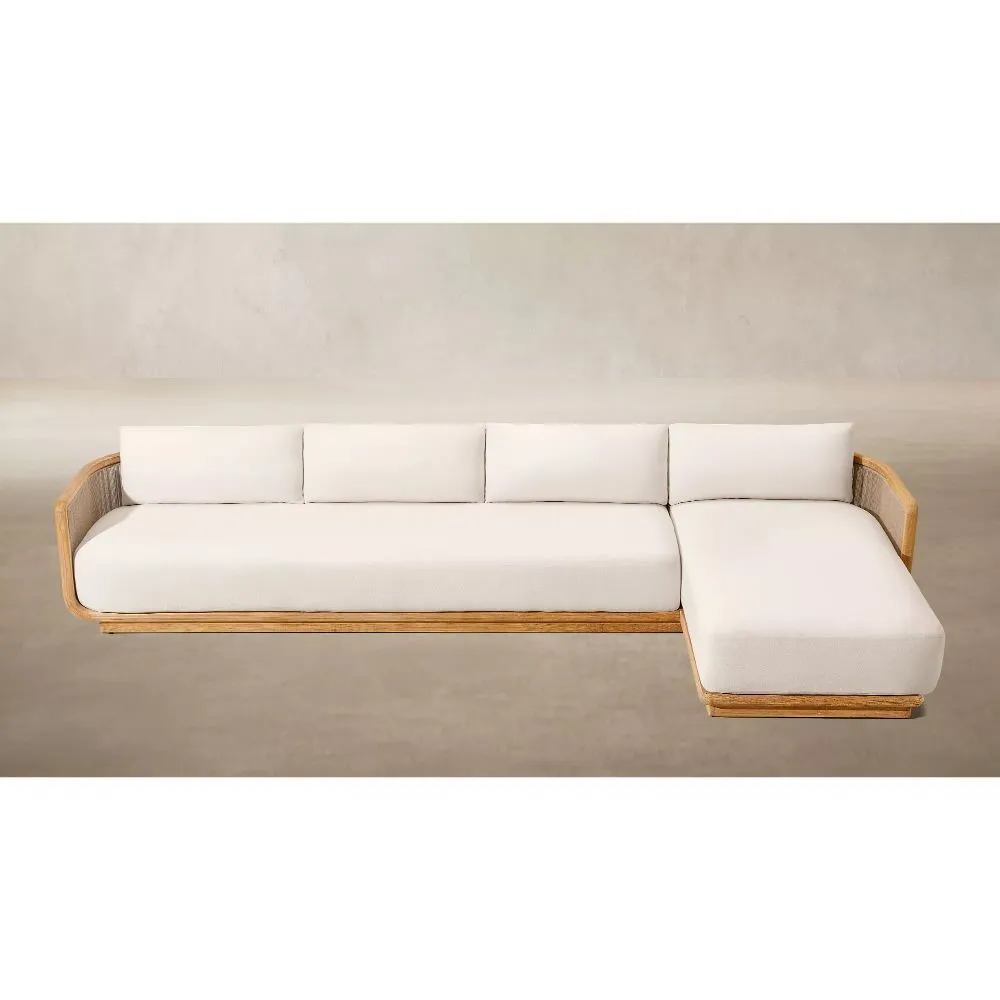 Brera Teak Right-Arm Chaise Sectional (1)